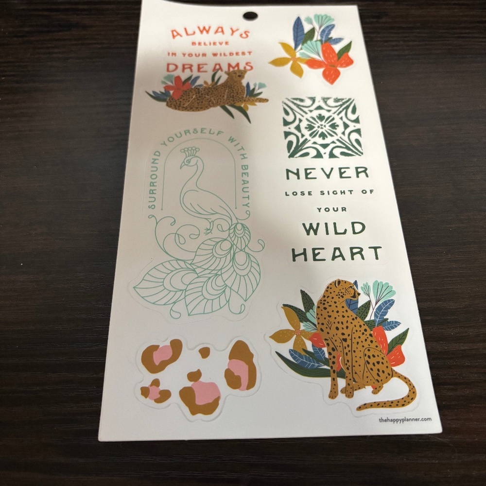the happy planner jungle sticker sheet